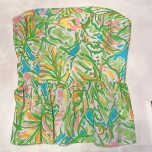 Lilly Pulitzer Peplum Tube Top